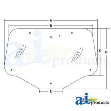 A & I PRODUCTS Glass, Rear Window 66" x41.5" x8" A-87744542